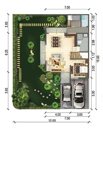 FLOOR 1 - TYPE 12X15